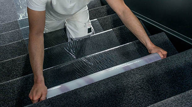 flauw compact onkruid PrimaCover Carpet zelfklevende tapijtfolie voor vloeren en trappen |  BouwTotaal