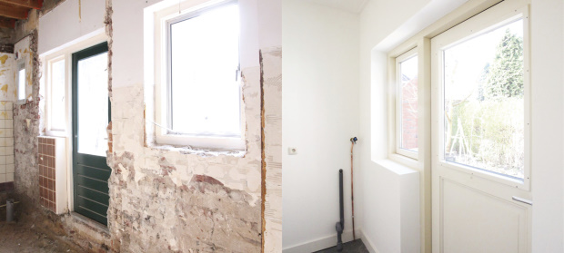 Woning voor en na isolatie
