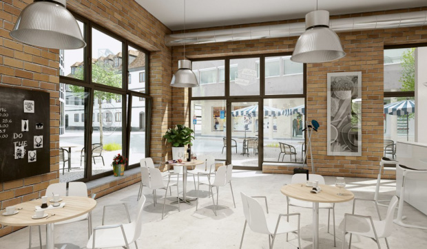 Web.2 (2) | BouwTotaal Horeca ruimte met glazen wanden en deuren