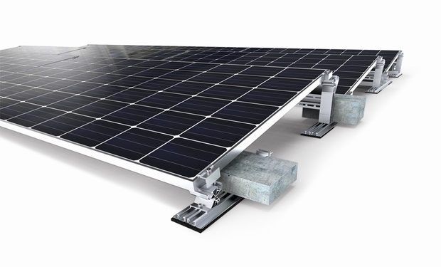 Montagesysteem voor PV-panelen voor platte daken