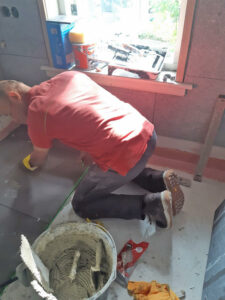 Werken op de knieën