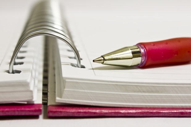Pen op een agenda