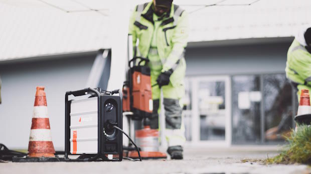Powerbank voor op de bouwplaats