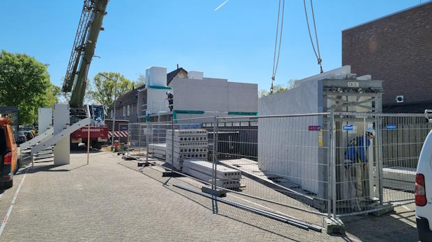 Ook bij kleinere projecten wordt er steeds meer geprefabriceerd.