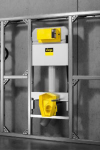WebD0054912L0012034P001_BT1224AfbouwViega2 | BouwTotaal De wc-aansluitbox dient niet alleen als bouwbescherming maar heeft ook een aparte, beveiligde ruimte voor de voeding die nodig is voor de elektronische Visign bedieningsplaten. Foto: Viega.