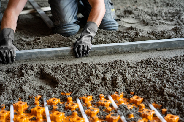 Bouwer aan het werk